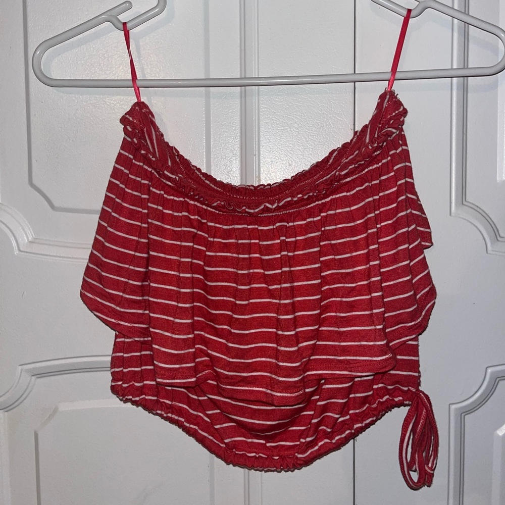 Abercrombie & Fitch Red & White Strapless